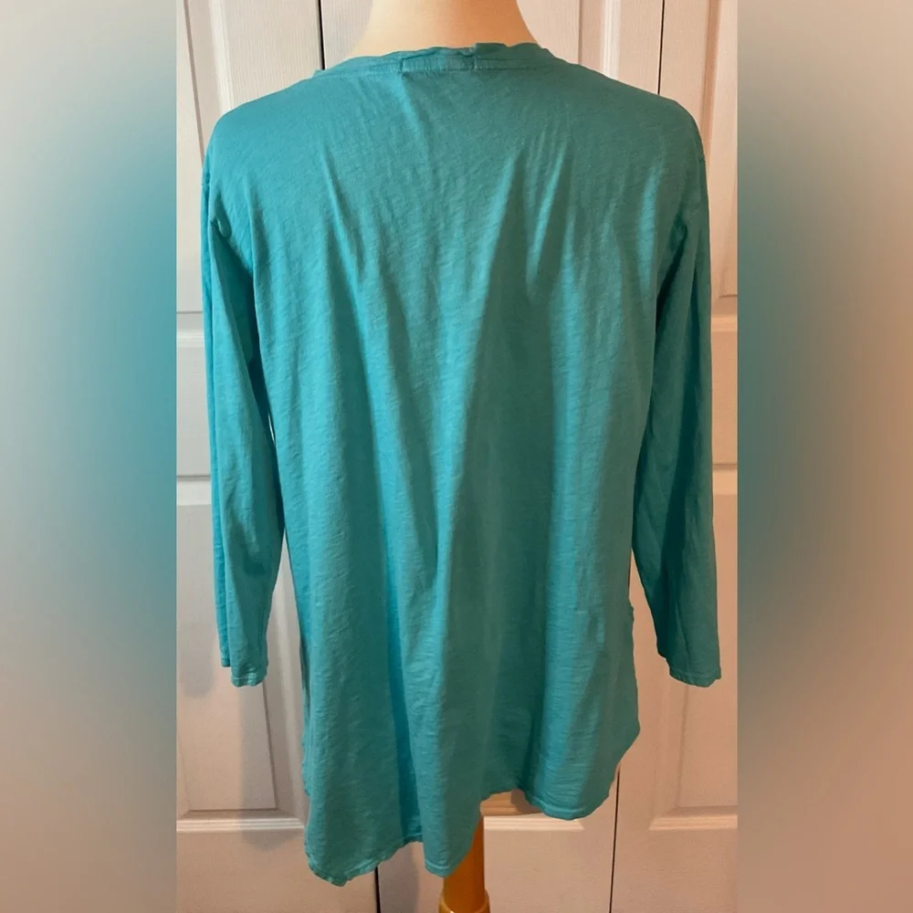 Fresh Produce Aquarium Blue Cotton Top With‎ Pocket Size Medium